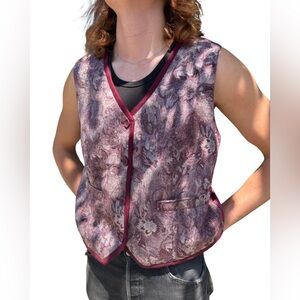 Unisex Wine Red Quilted Vest